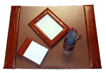 Croco-Grain Leather Desk Pads