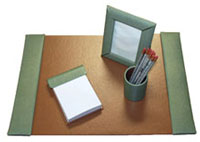 Small Reptile Grain Leather Desk Pads