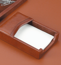 Tan Leather Memo Pad Holder